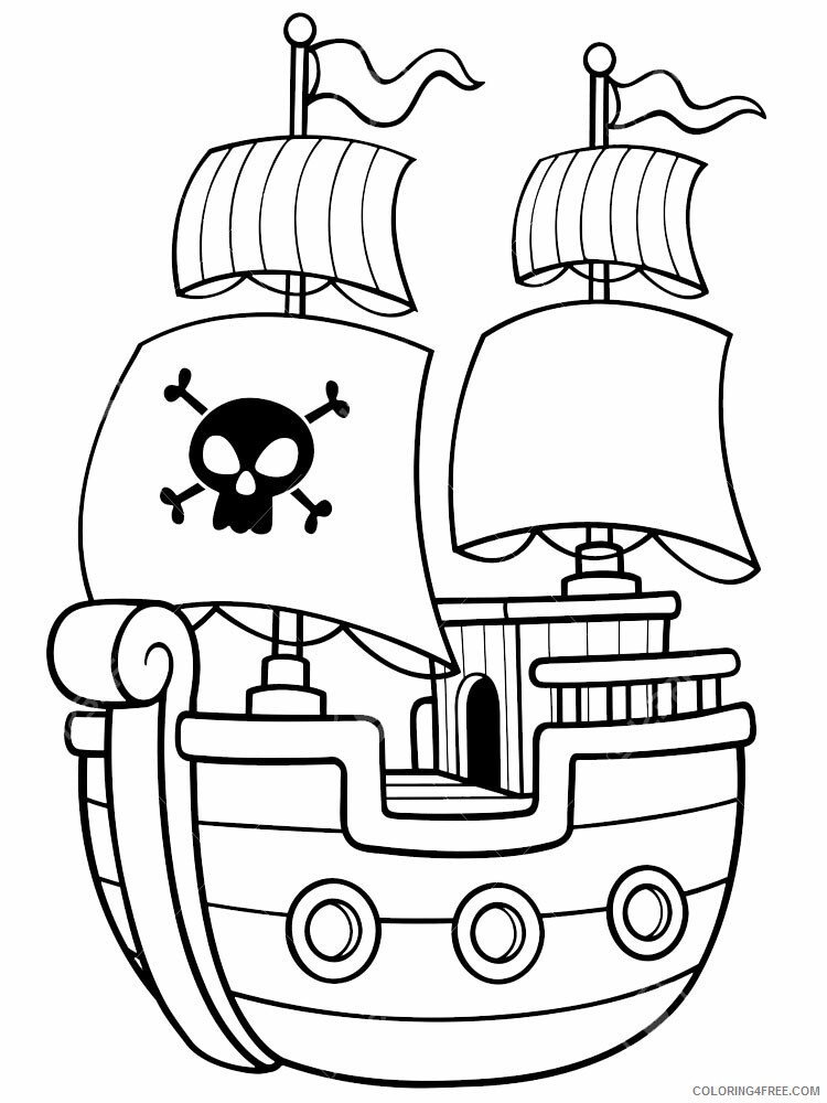 Pirate Ship Coloring Pages For Boys Pirate Ship For Boys 2 Printable 2020 0716 Coloring4free Coloring4free Com