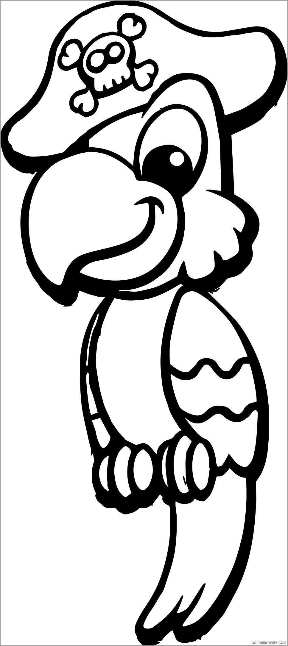 Pirates Coloring Pages for boys parrot pirates for kids Printable 2020 0727 Coloring4free