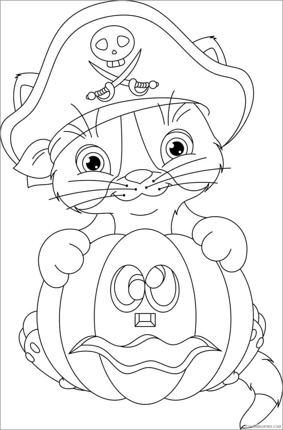 Pirates Coloring Pages for boys pirate baby kitten Printable 2020 0730 Coloring4free