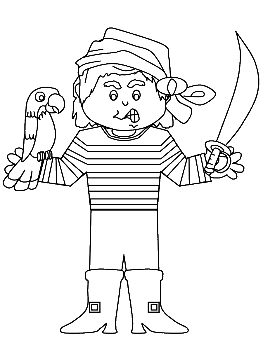 Pirates Coloring Pages for boys pirate4 Printable 2020 0728 Coloring4free