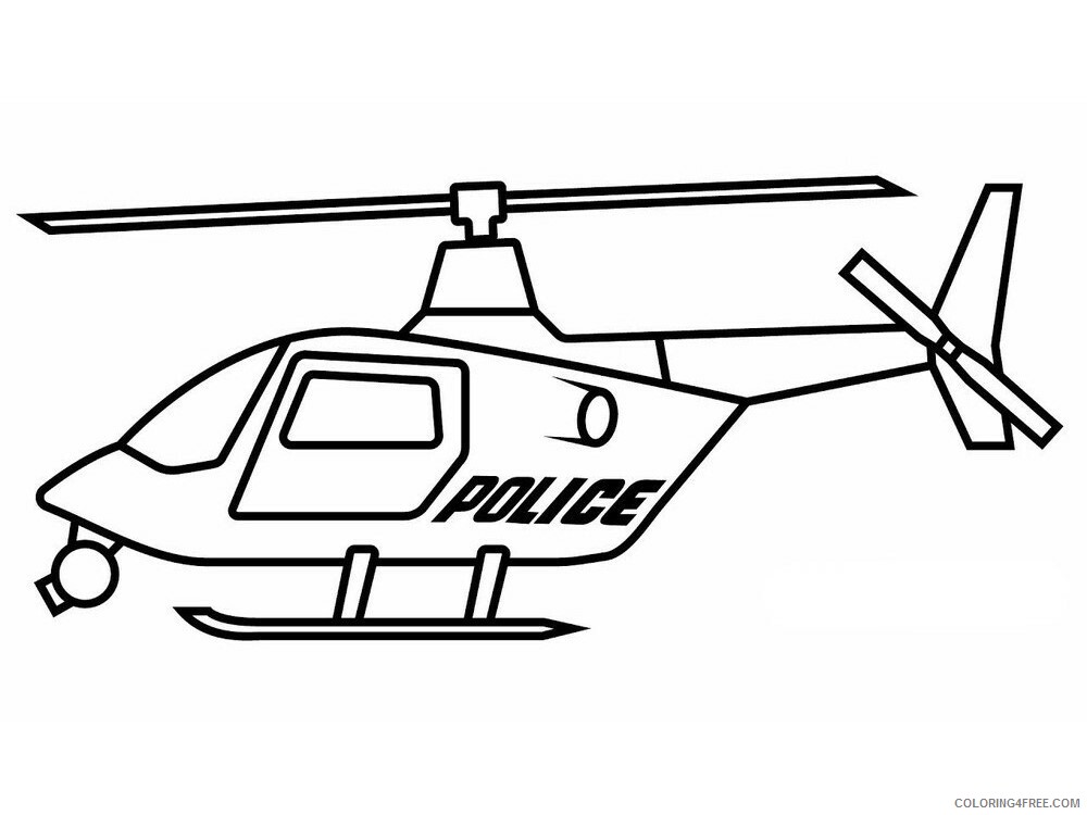 Police Helicopter Coloring Pages For Boys Police Helicopter 4 Printable 2020 0807 Coloring4free Coloring4free Com