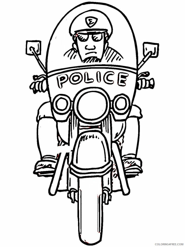 Police Officer Coloring Pages for boys police officer Printable 2020 0811 Coloring4free