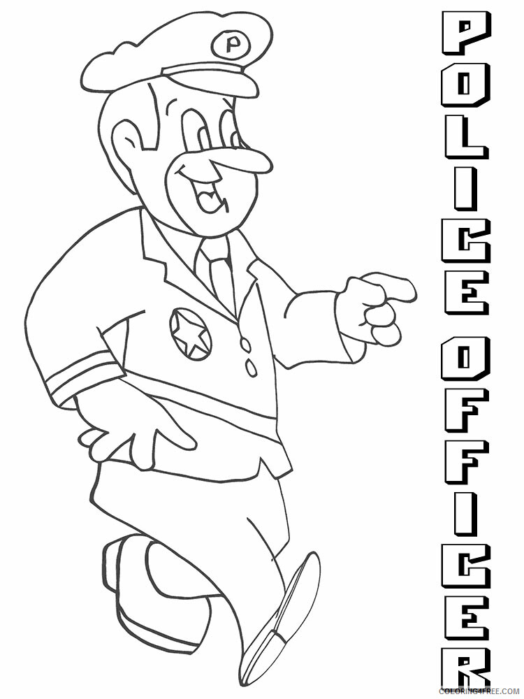 Police Officer Coloring Pages for boys police officer Printable 2020 0813 Coloring4free