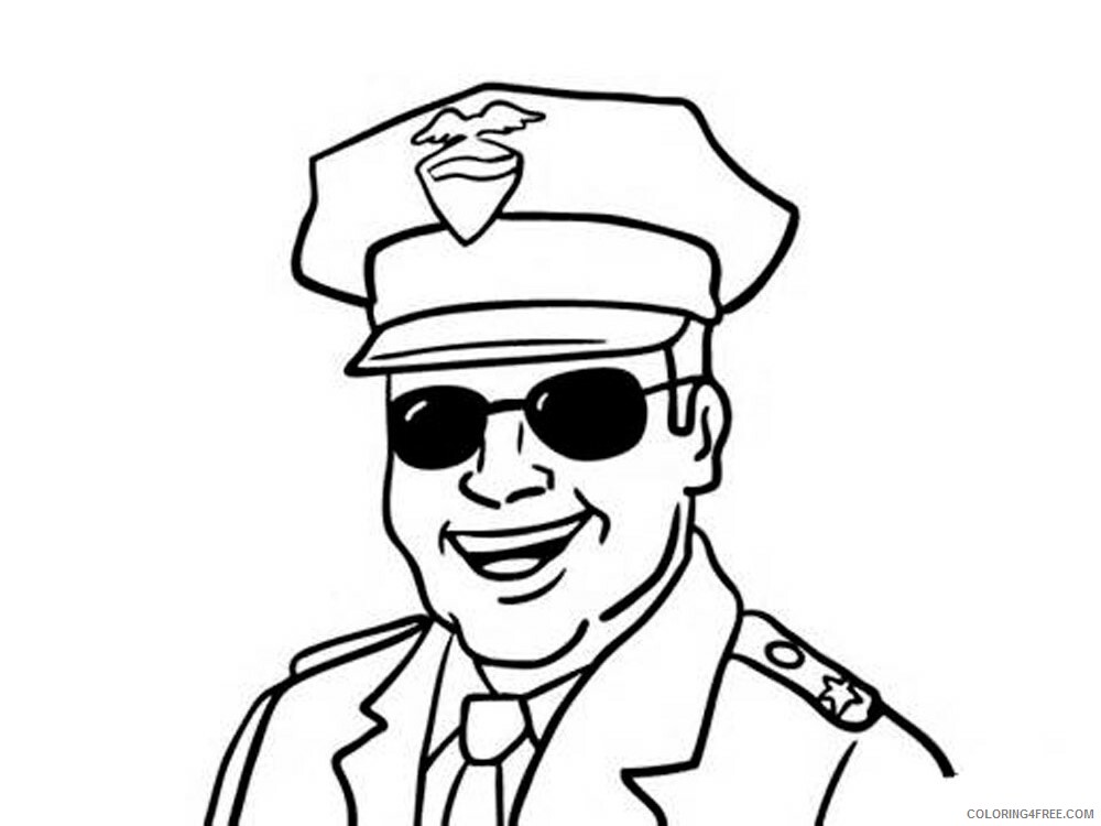 Police Officer Coloring Pages for boys police officer Printable 2020 0815 Coloring4free