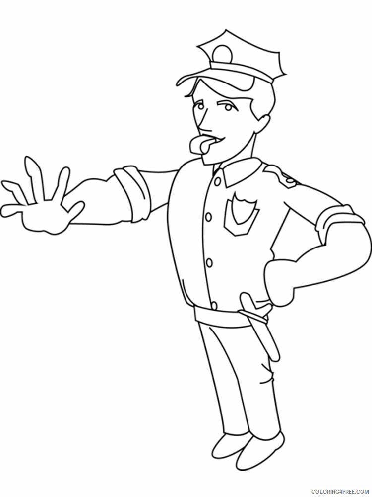 Police Officer Coloring Pages for boys police officer Printable 2020 0818 Coloring4free