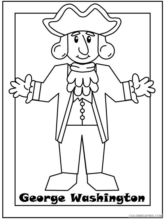 President George Washington Coloring Pages Educational Color Printable 2020 1759 Coloring4free