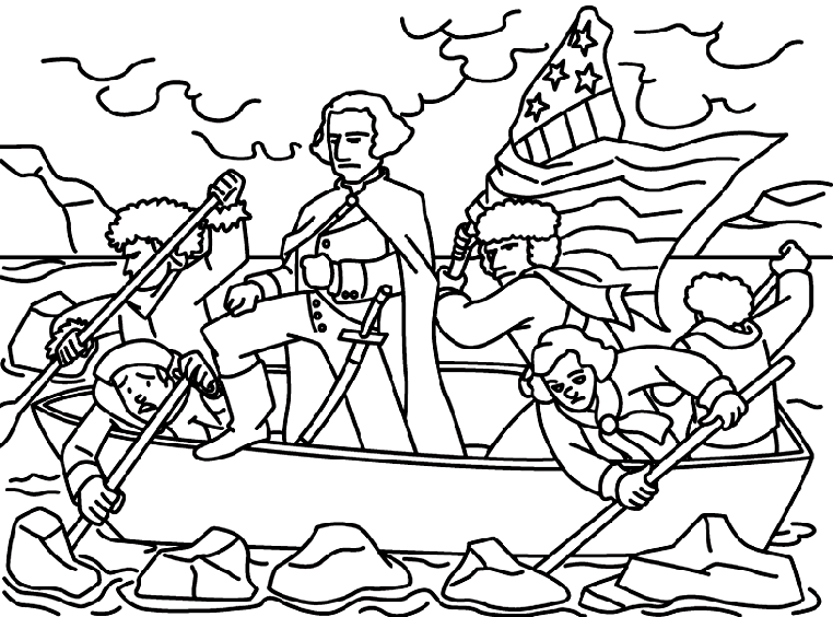 President George Washington Coloring Pages Educational Delaware Print 2020 1768 Coloring4free