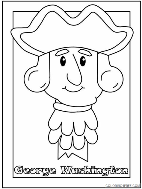 President George Washington Coloring Pages Educational Printable 2020 1766 Coloring4free