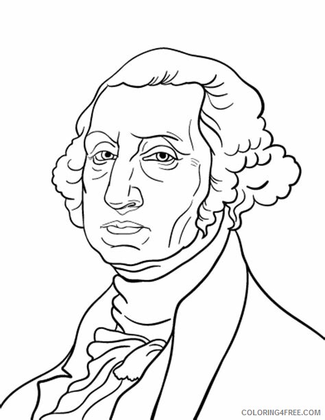 President George Washington Coloring Pages Educational Printable 2020 1769 Coloring4free