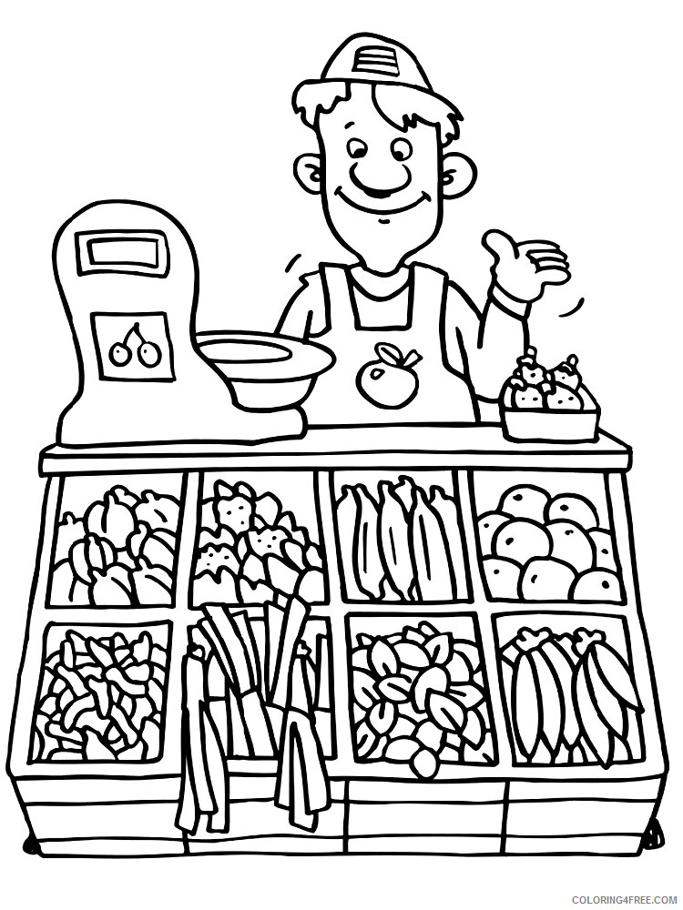 Professions Coloring Pages Educational Professions 32 Printable 2020 1789 Coloring4free