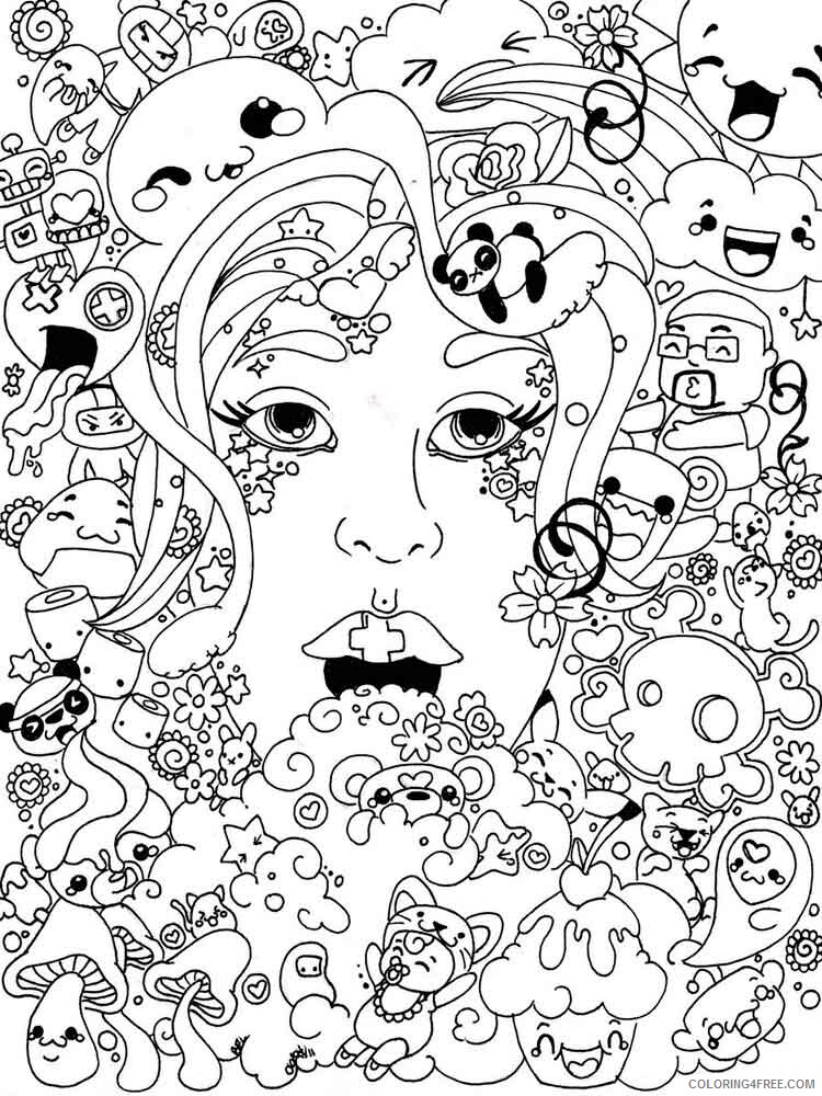 Psychedelic Coloring Pages Adult psychedelic adult 5 Printable 2020 737 Coloring4free