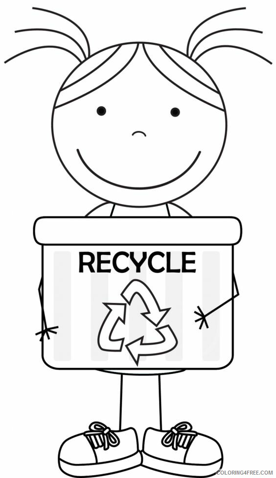 Recycling Coloring Pages Educational Recycle Printable 2020 1796 Coloring4free