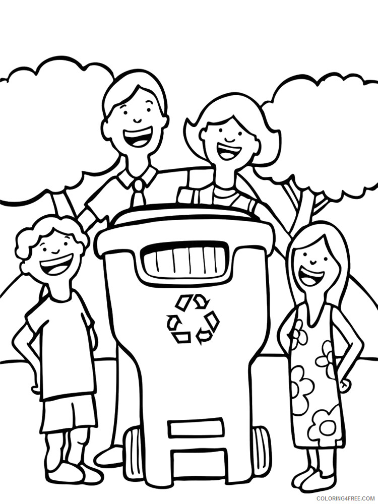 Recycling Coloring Pages Educational Recycling 1 Printable 2020 1797 Coloring4free