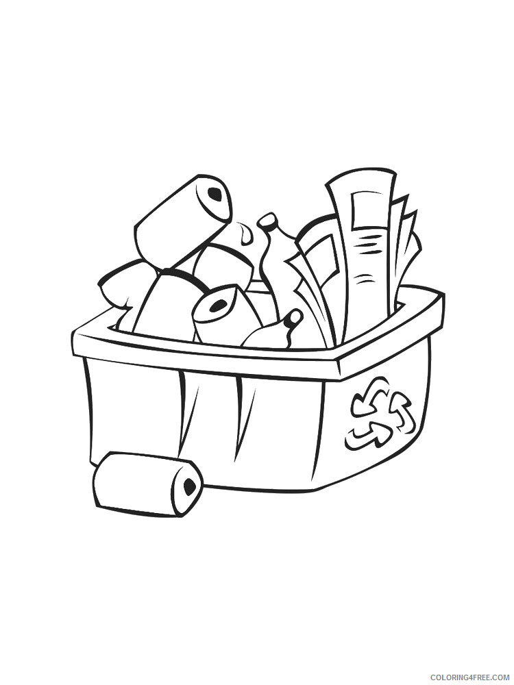 Recycling Coloring Pages Educational Recycling 14 Printable 2020 1800 Coloring4free