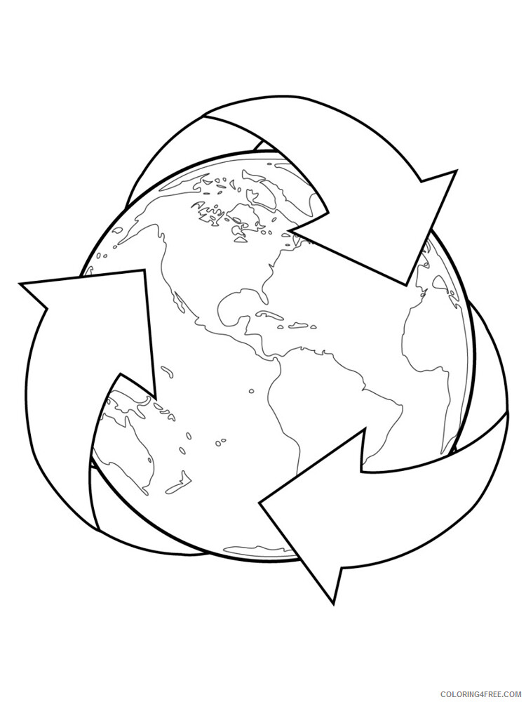Recycling Coloring Pages Educational Recycling 17 Printable 2020 1803 Coloring4free