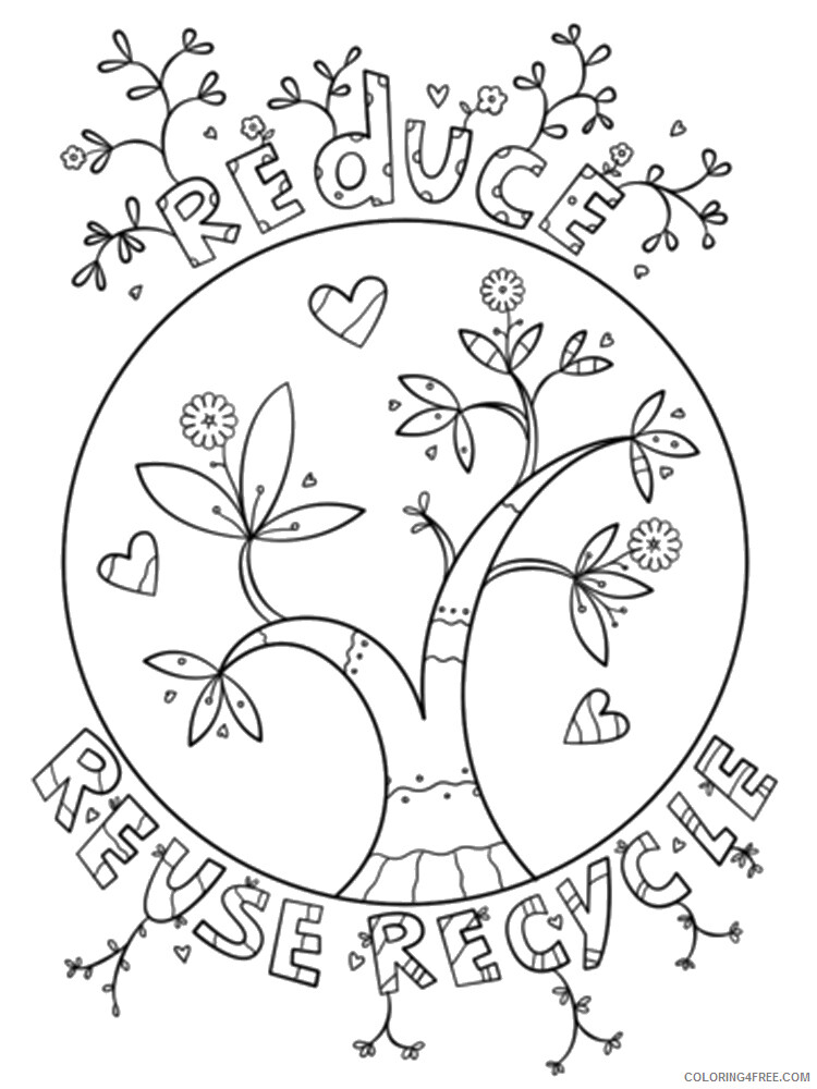 Recycling Coloring Pages Educational Recycling 2 Printable 2020 1805 Coloring4free