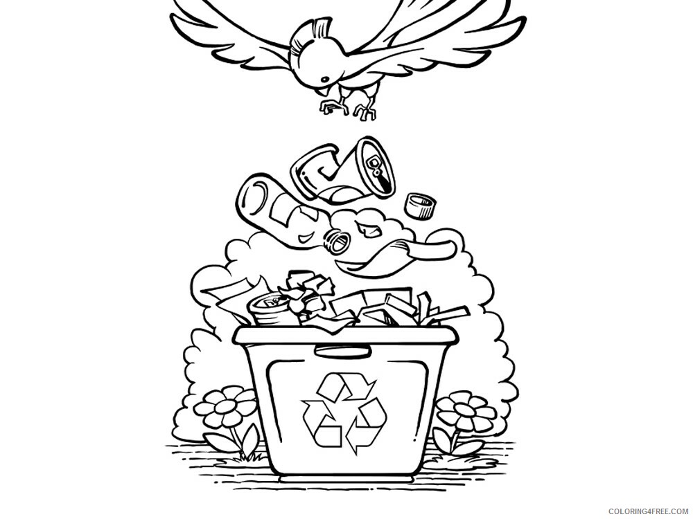 Recycling Coloring Pages Educational Recycling 8 Printable 2020 1809 Coloring4free