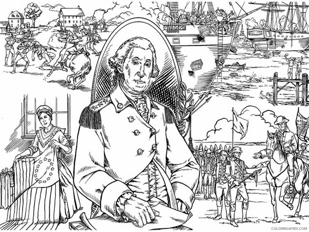 Revolutionary War Coloring Pages Educational Printable 2020 1814 Coloring4free