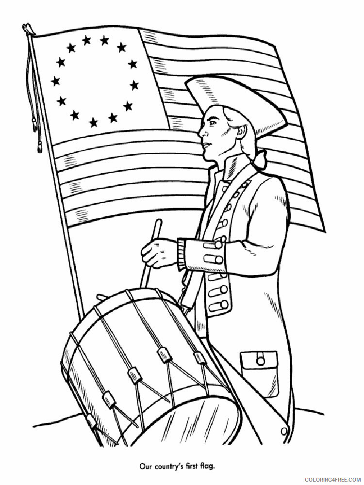 Revolutionary War Coloring Pages Educational Printable 2020 1815 Coloring4free