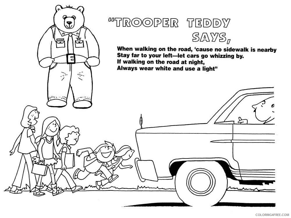 Road and Street Safety Coloring Pages Educational Printable 2020 1823 Coloring4free