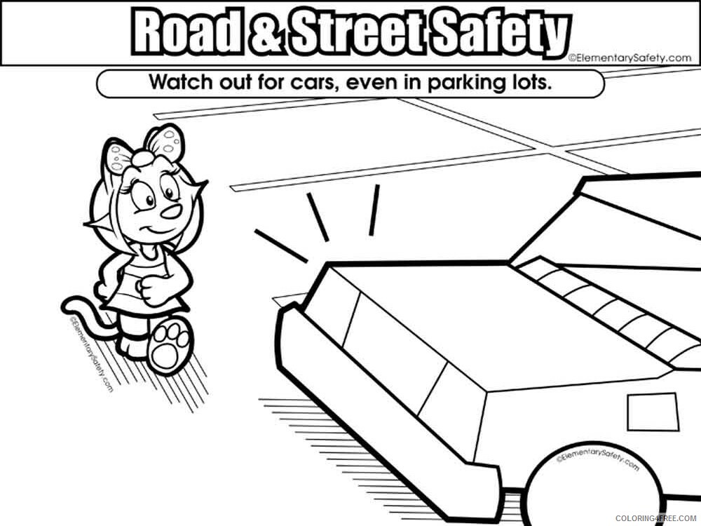 Road and Street Safety Coloring Pages Educational Printable 2020 1827 Coloring4free