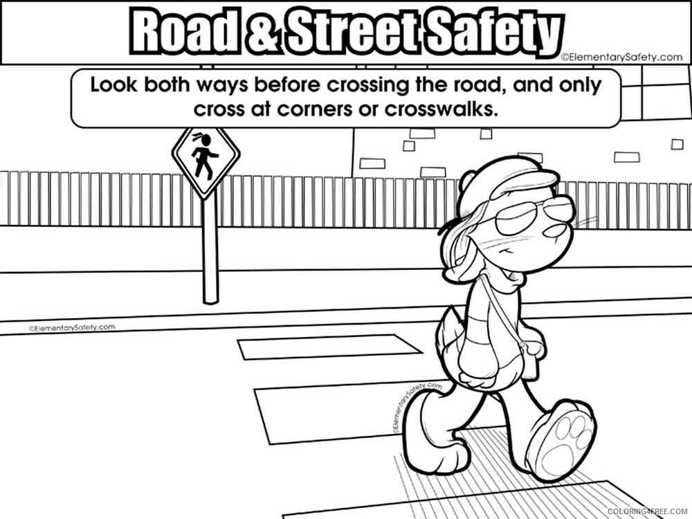 Road and Street Safety Coloring Pages Educational Printable 2020 1828 Coloring4free