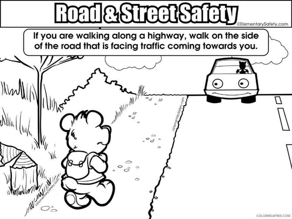 Road and Street Safety Coloring Pages Educational Printable 2020 1830 Coloring4free