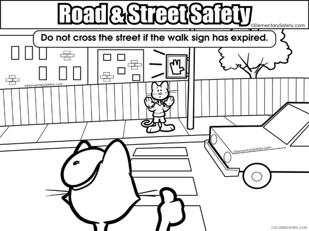 Road and Street Safety Coloring Pages Educational Printable 2020 1831 Coloring4free