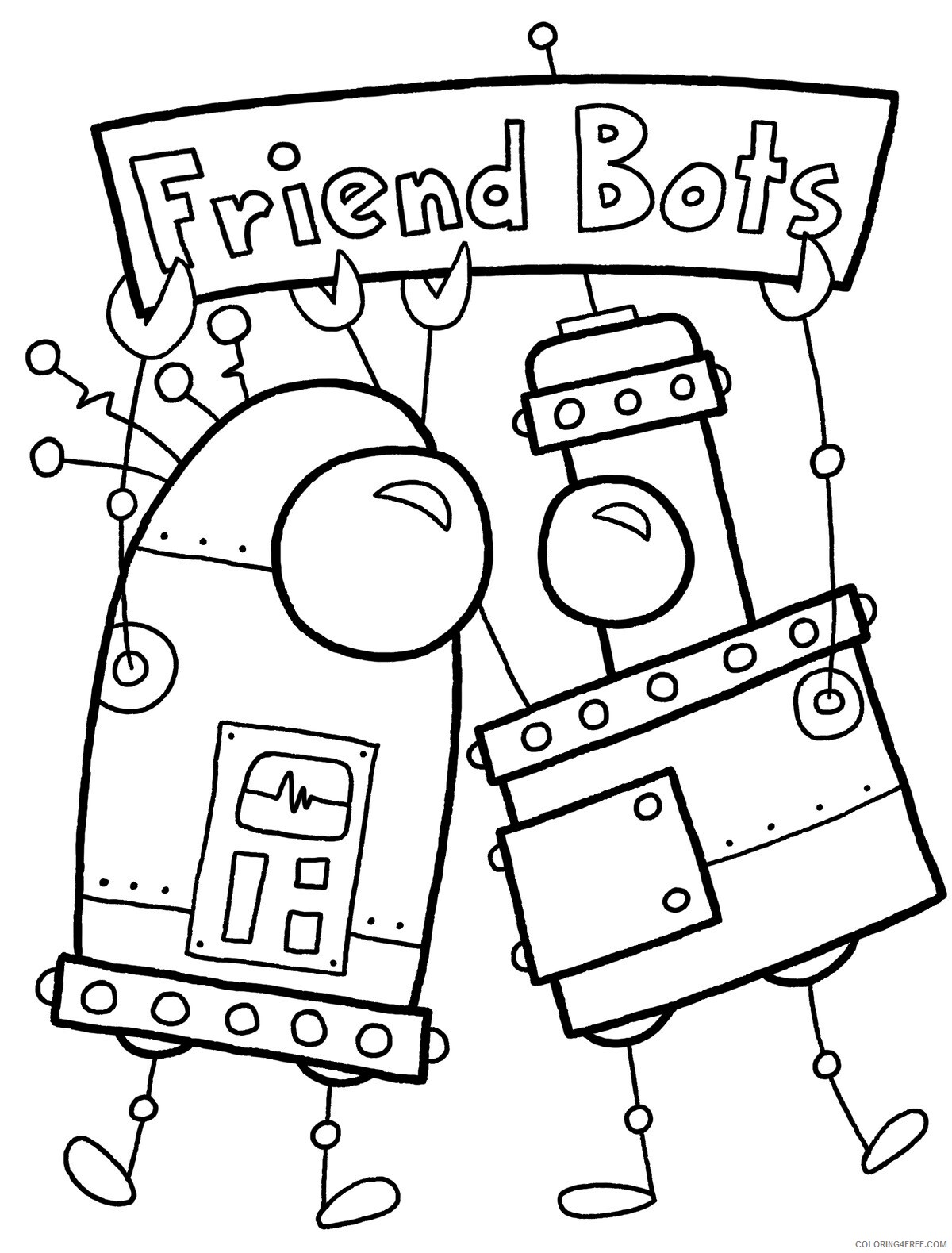 Robots Coloring Pages for boys Cute Robot for Kids Printable 2020 0830 Coloring4free