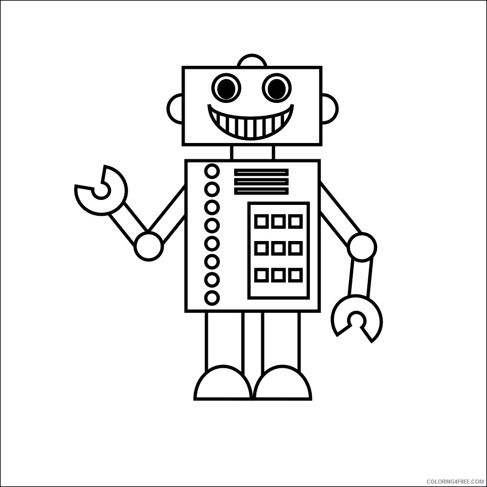 Robots Coloring Pages for boys Kids Robot Printable 2020 0836 Coloring4free