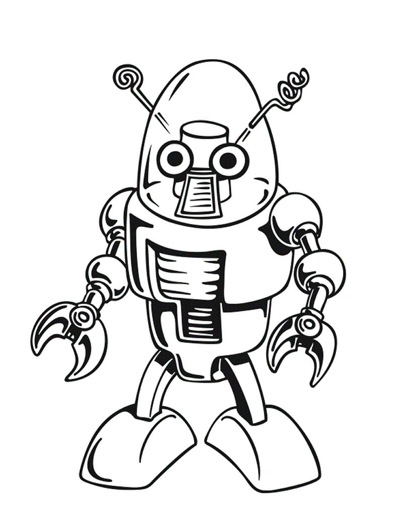 Robots Coloring Pages for boys Robot Free Printable 2020 0845 Coloring4free
