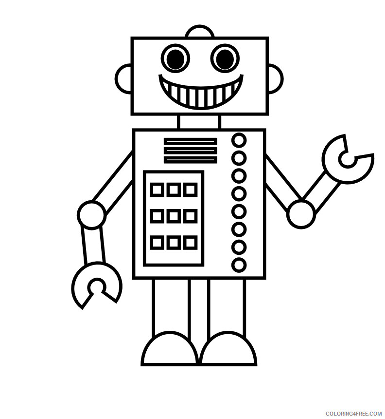 Robots Coloring Pages for boys Robot Image Printable 2020 0839 Coloring4free