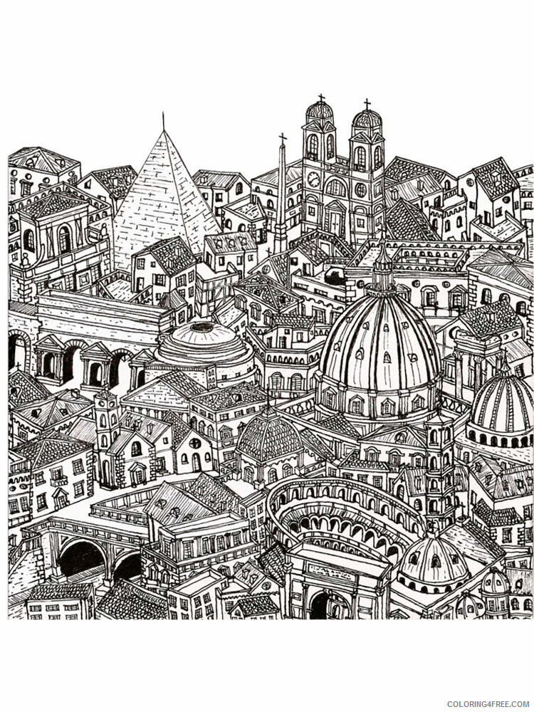 Rome Coloring Pages Cities Educational Rome 2 Printable 2020 353 Coloring4free