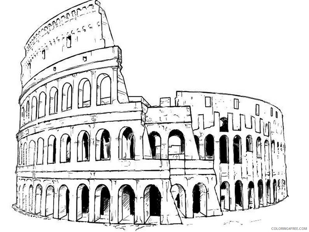 Rome Coloring Pages Cities Educational Rome 4 Printable 2020 354 Coloring4free