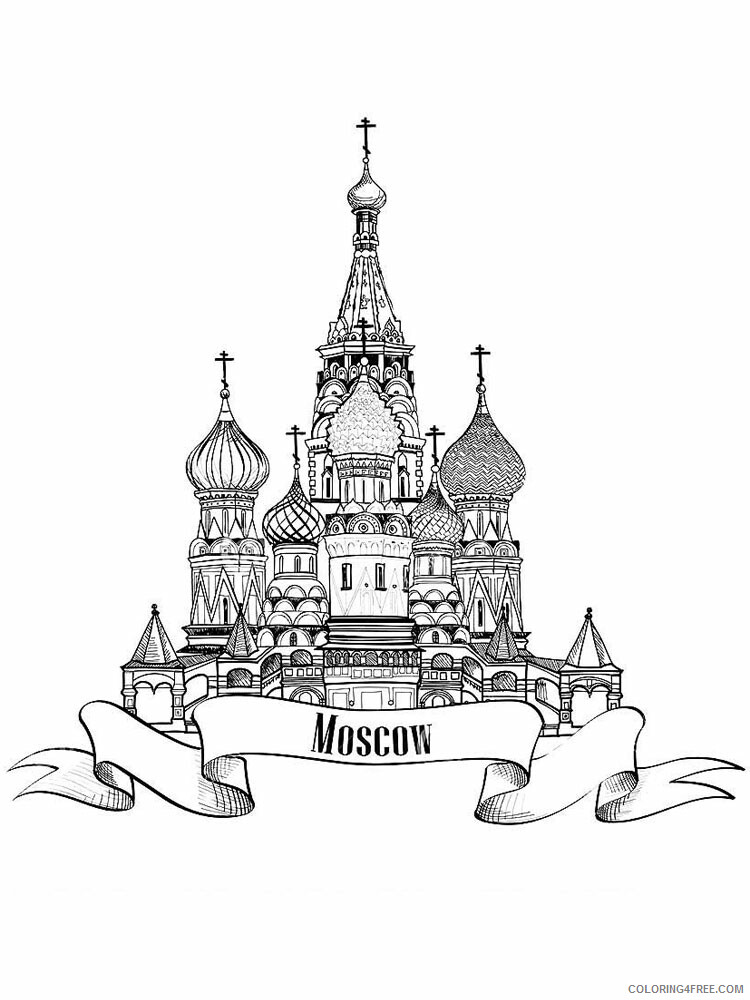 Russia Coloring Pages Countries of the World Educational Printable 2020 605 Coloring4free