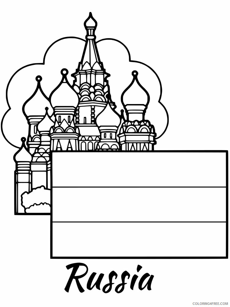Russia Coloring Pages Countries of the World Educational Printable 2020 609 Coloring4free