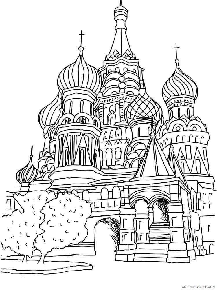 Russia Coloring Pages Countries of the World Educational Printable 2020 610 Coloring4free