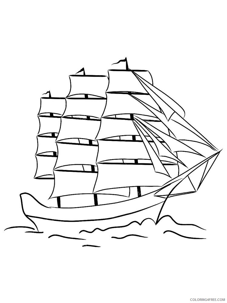 Sailboat Coloring Pages for boys sailboat 10 Printable 2020 0864 Coloring4free