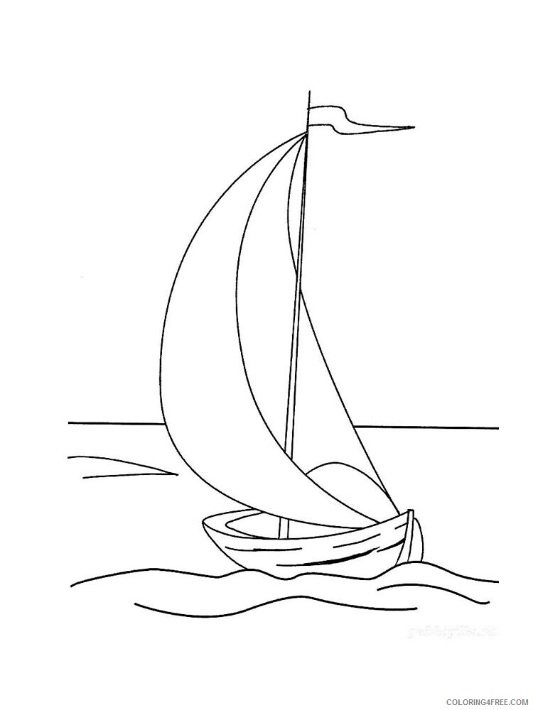 Sailboat Coloring Pages for boys sailboat 11 Printable 2020 0865 Coloring4free
