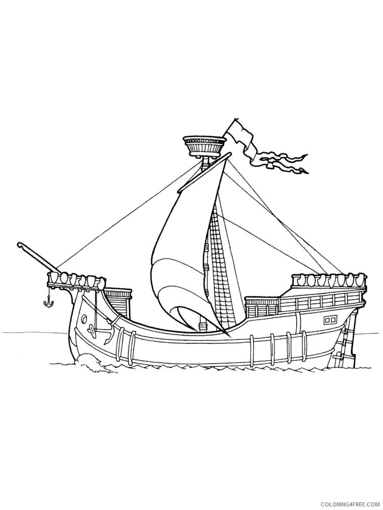 Sailboat Coloring Pages for boys sailboat 14 Printable 2020 0868 Coloring4free