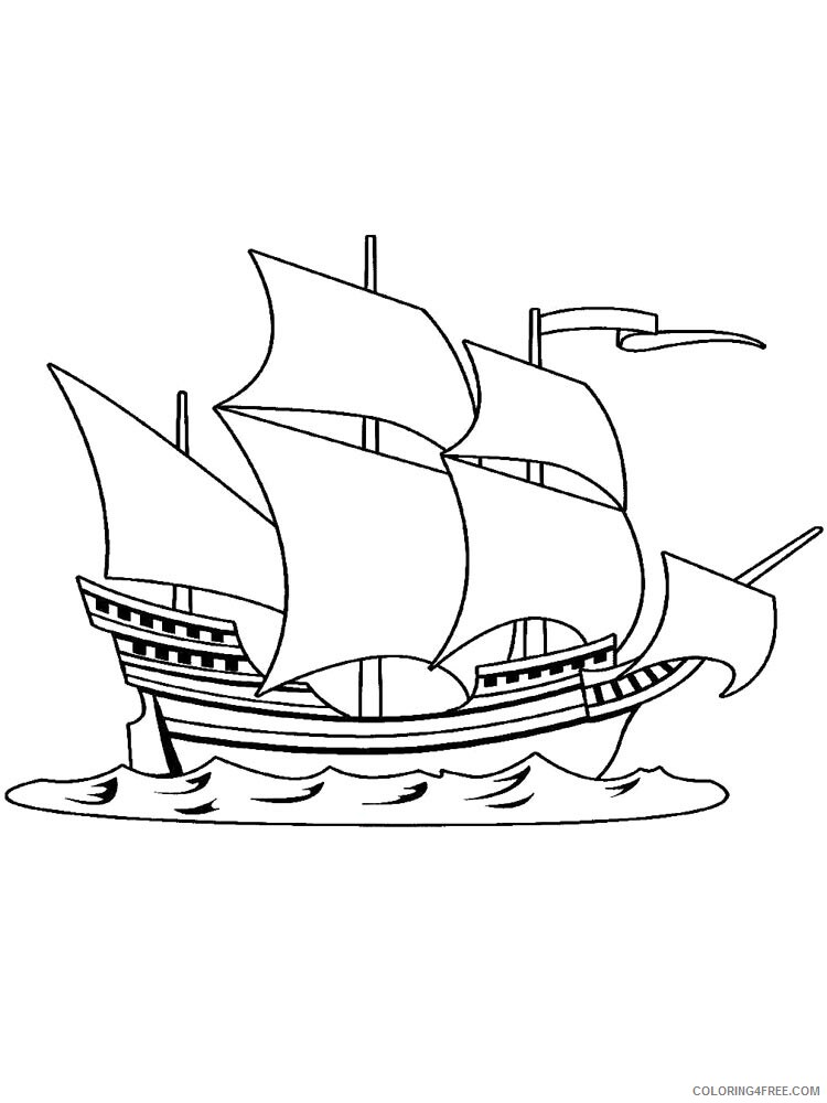 Sailboat Coloring Pages for boys sailboat 16 Printable 2020 0870 Coloring4free