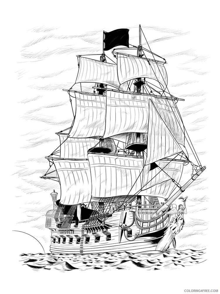 Sailboat Coloring Pages for boys sailboat 17 Printable 2020 0871 Coloring4free