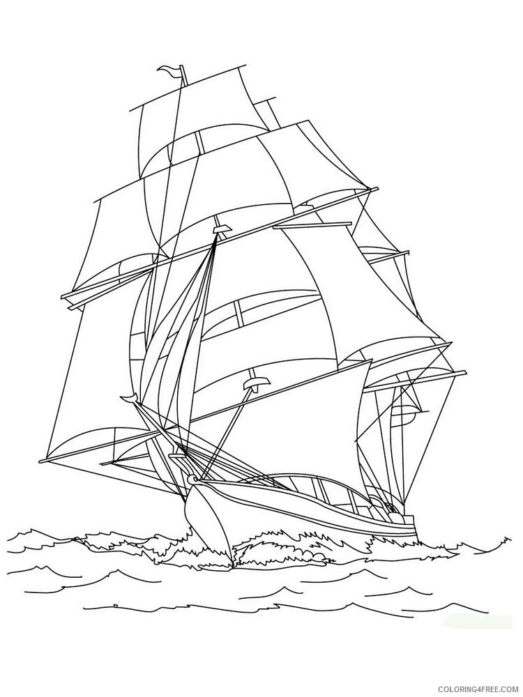 Sailboat Coloring Pages for boys sailboat 19 Printable 2020 0873 Coloring4free