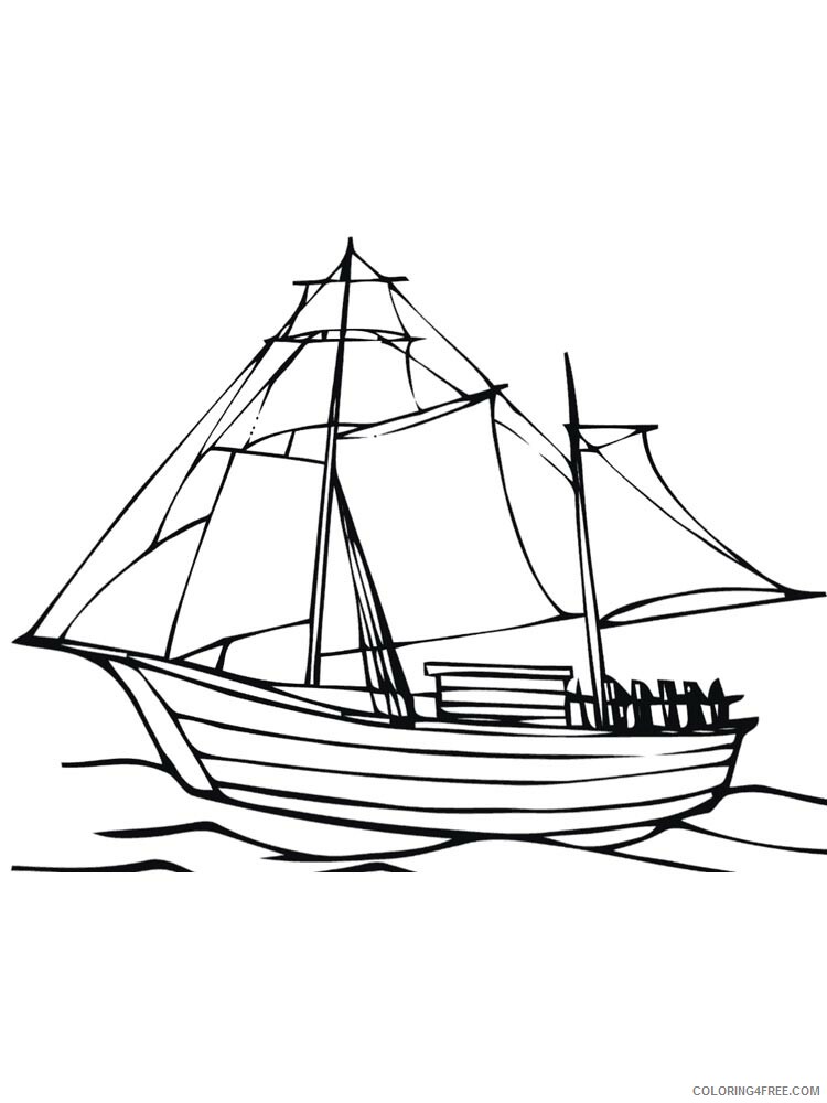 Sailboat Coloring Pages for boys sailboat 20 Printable 2020 0874 Coloring4free