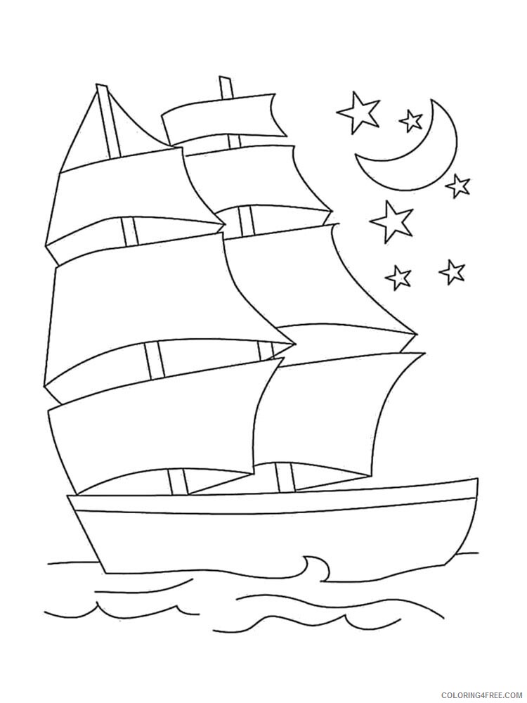 Sailboat Coloring Pages for boys sailboat 24 Printable 2020 0877 Coloring4free