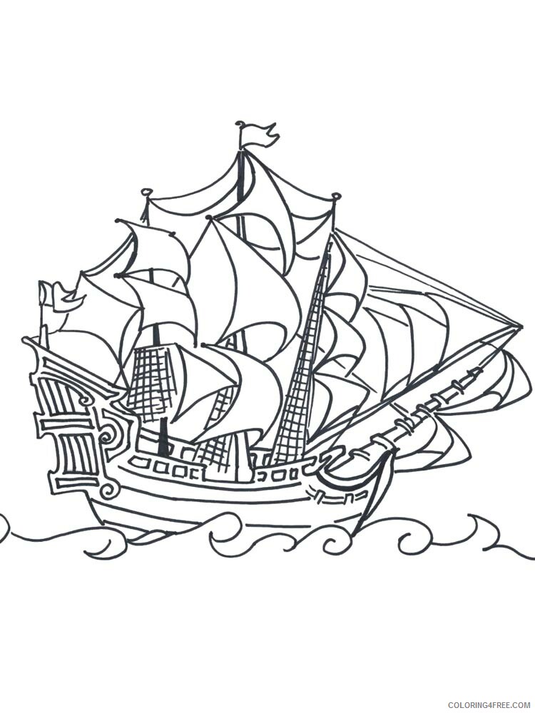Sailboat Coloring Pages for boys sailboat 28 Printable 2020 0878 Coloring4free
