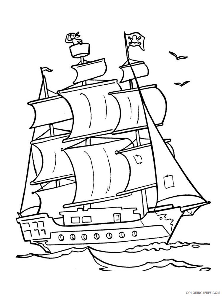 Sailboat Coloring Pages for boys sailboat 29 Printable 2020 0879 Coloring4free