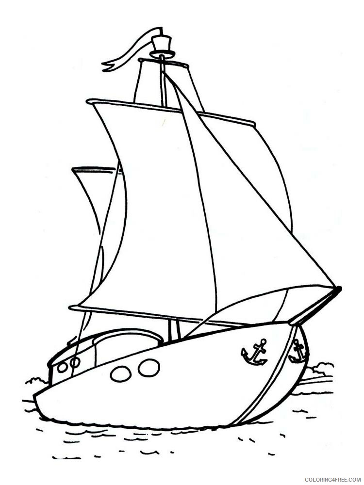 Sailboat Coloring Pages for boys sailboat 32 Printable 2020 0883 Coloring4free