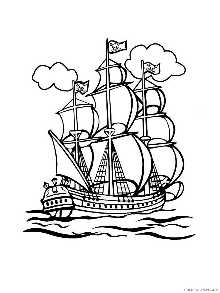 Sailboat Coloring Pages for boys sailboat 33 Printable 2020 0884 Coloring4free