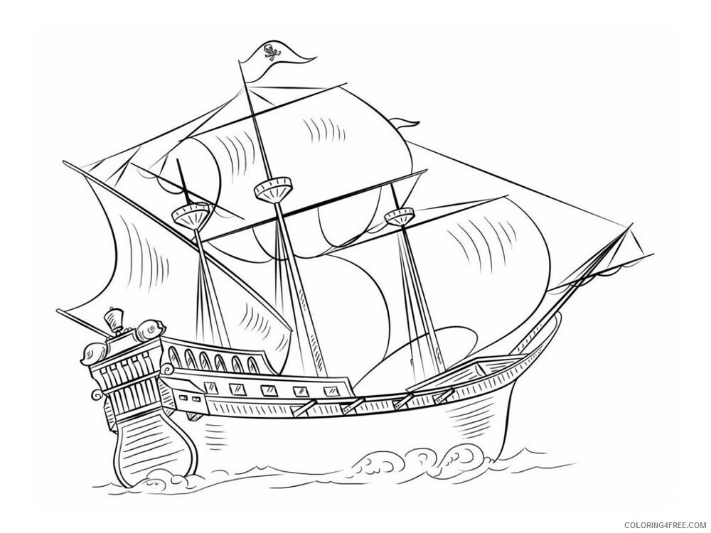 Sailboat Coloring Pages for boys sailboat 35 Printable 2020 0886 Coloring4free